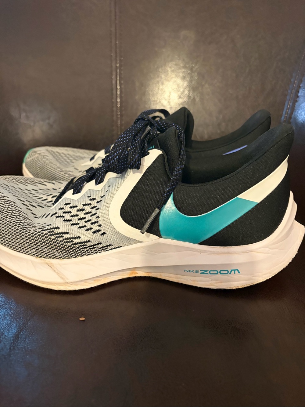 Nike women’s running shoes sneakers size US 9 air zoom winflo black gray teal - Picture 8 of 11
